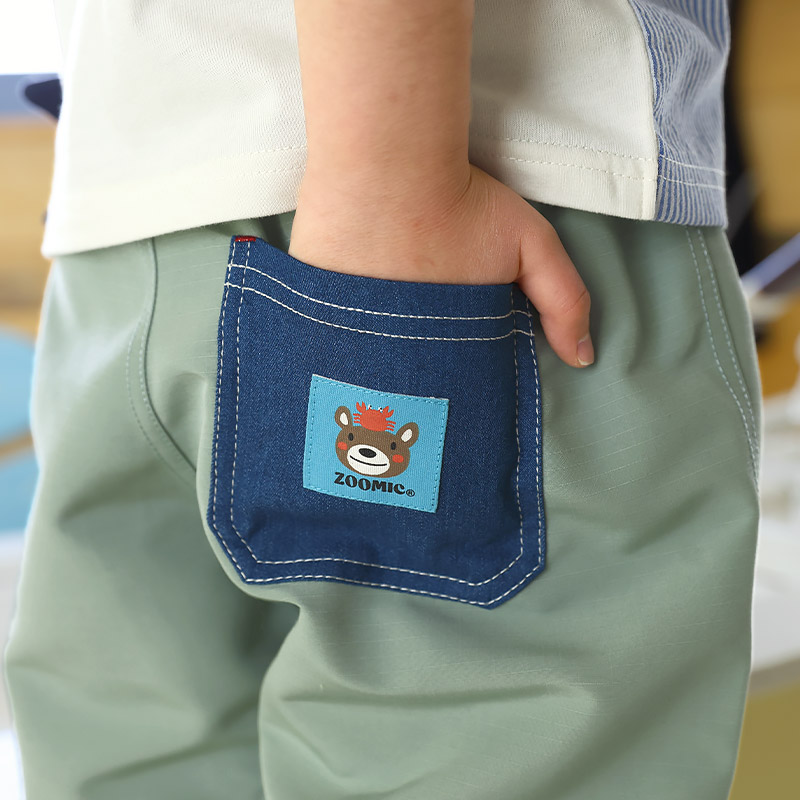 キッズ 5分丈パンツ ハーフパンツ 男の子 女の子 サッカー生地 涼しい 清涼 【ZOOMIC ズーミック】 ベビー ストレッチ ズボン ボトムス 伸縮 ウエストゴム アニマル 動物 クジラ くじら くま キャラクター 男児 女児 80 90 95 100 110 120 130