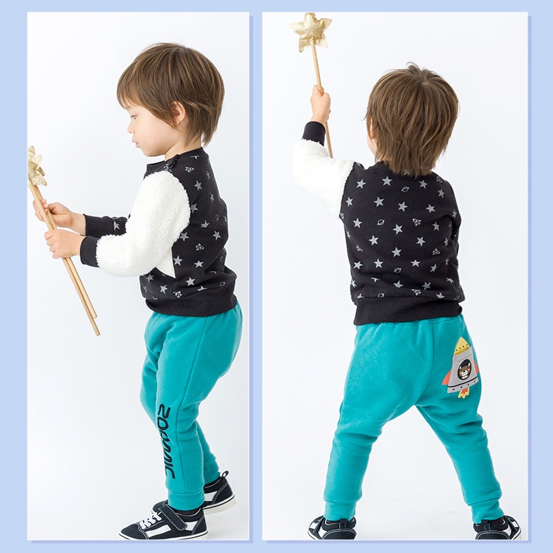 子供服 トレーナー 裏起毛 キッズ 宇宙 くま パンダ ( 80-130cm )【 ZOOMIC ズーミック 】 男の子 どうぶつ ゆったり ワイド おしゃれ 冬服 80cm 90cm 95cm 100cm 110cm 120cm 130cm 