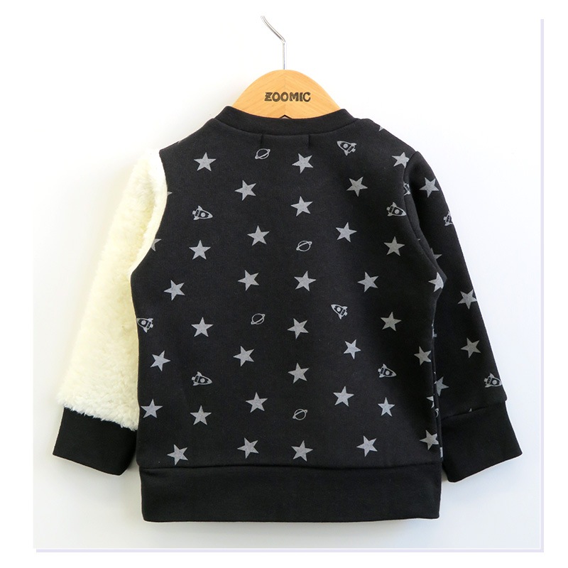 子供服 トレーナー 裏起毛 キッズ 宇宙 くま パンダ ( 80-130cm )【 ZOOMIC ズーミック 】 男の子 どうぶつ ゆったり ワイド おしゃれ 冬服 80cm 90cm 95cm 100cm 110cm 120cm 130cm 