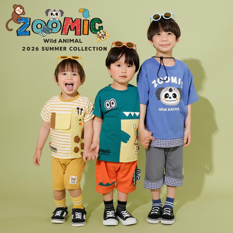 ゾウさんモチーフTシャツ【ZOOMICズーミック】