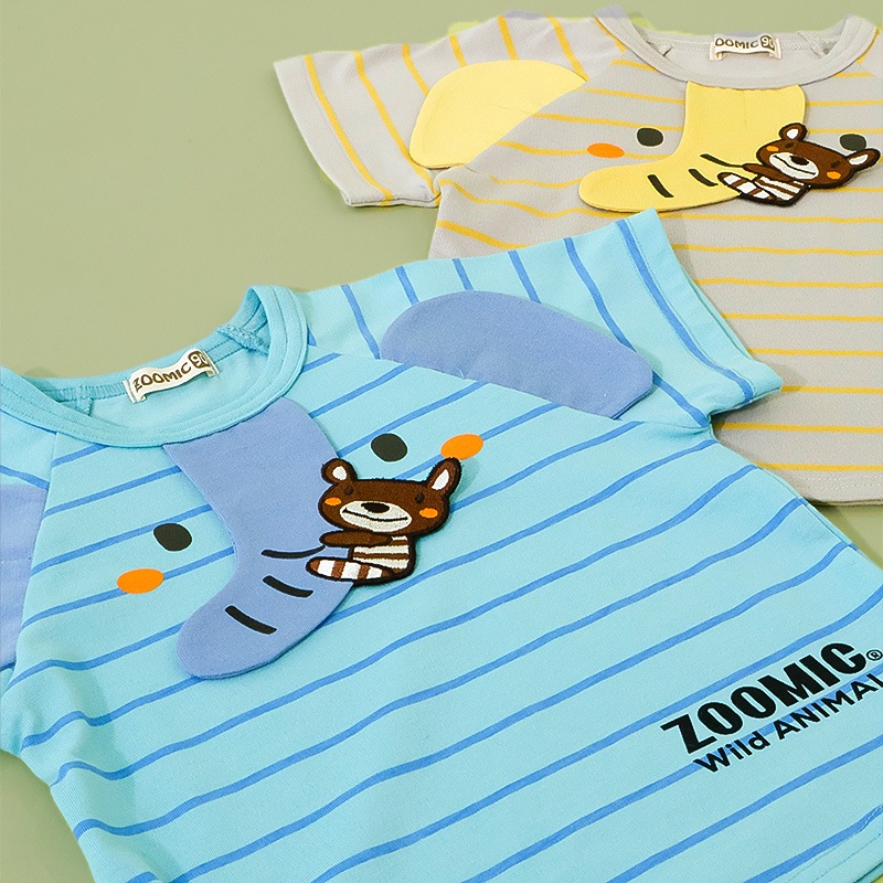 ゾウさんモチーフTシャツ【ZOOMICズーミック】