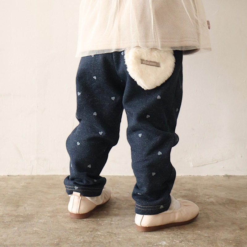 ハート総柄ロングパンツ【Uzulandウズランド】