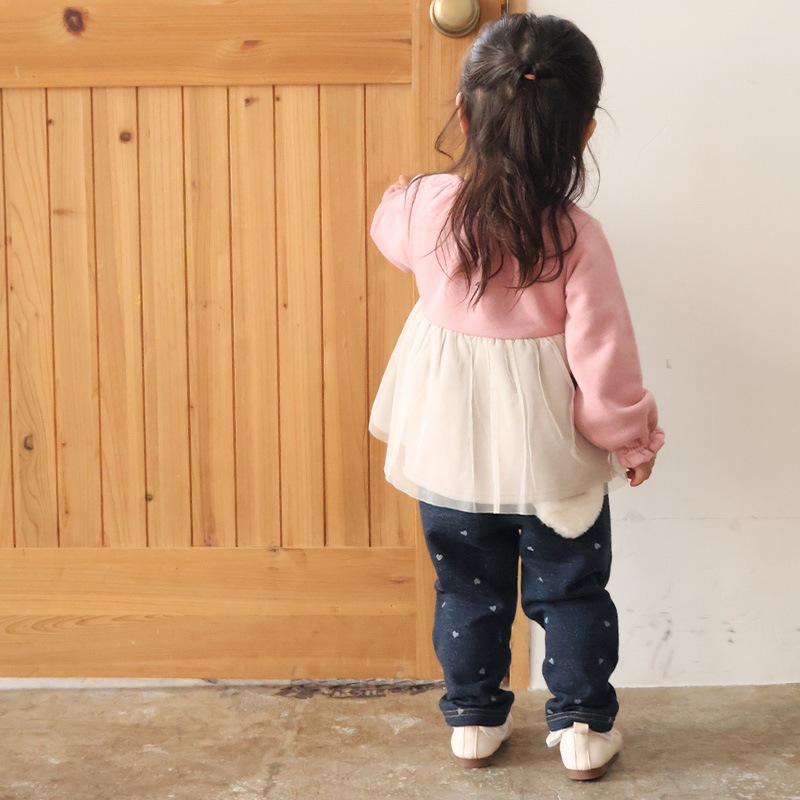 ハート総柄ロングパンツ【Uzulandウズランド】