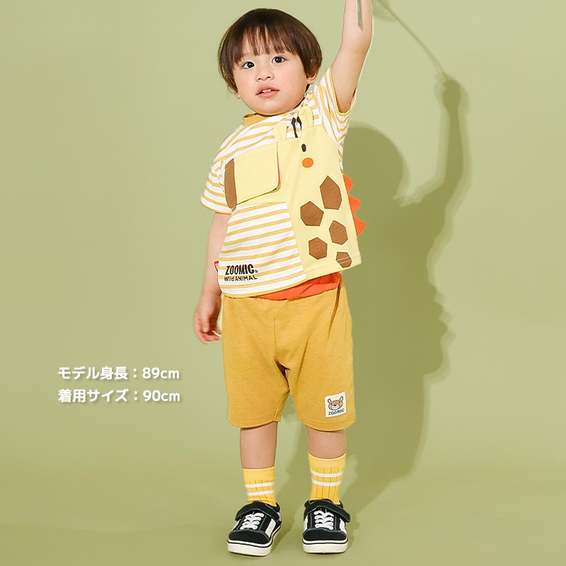 キリンさん/シマウマさんモチーフTシャツ【ZOOMICズーミック】