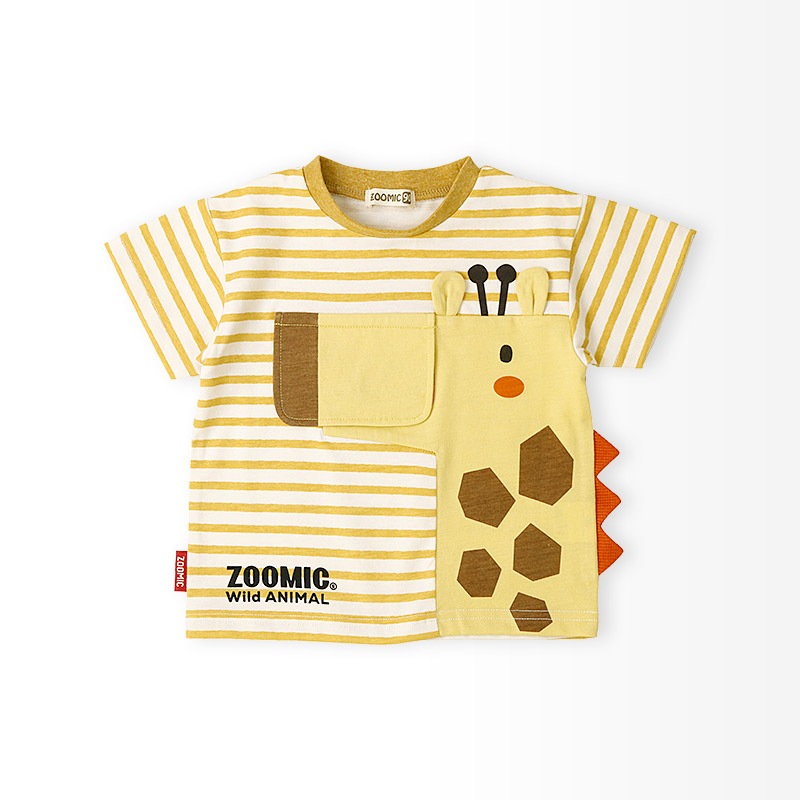 キリンさん/シマウマさんモチーフTシャツ【ZOOMICズーミック】