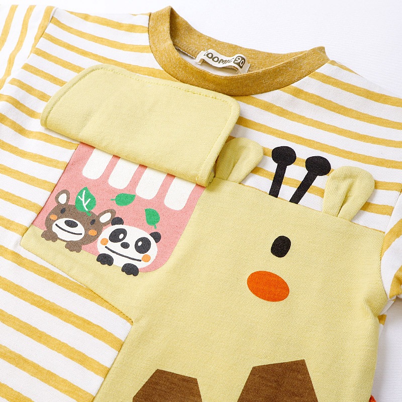 キリンさん/シマウマさんモチーフTシャツ【ZOOMICズーミック】