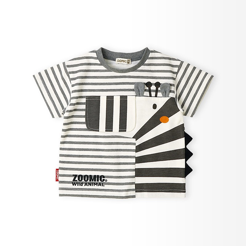 キリンさん/シマウマさんモチーフTシャツ【ZOOMICズーミック】