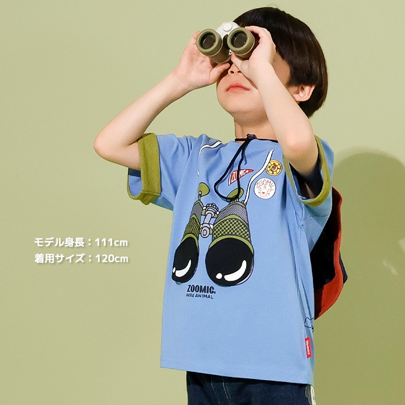双眼鏡フラップTシャツ【ZOOMICズーミック】