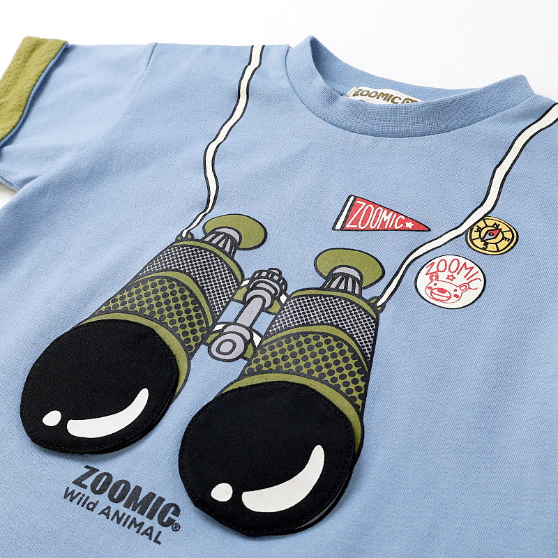 双眼鏡フラップTシャツ【ZOOMICズーミック】