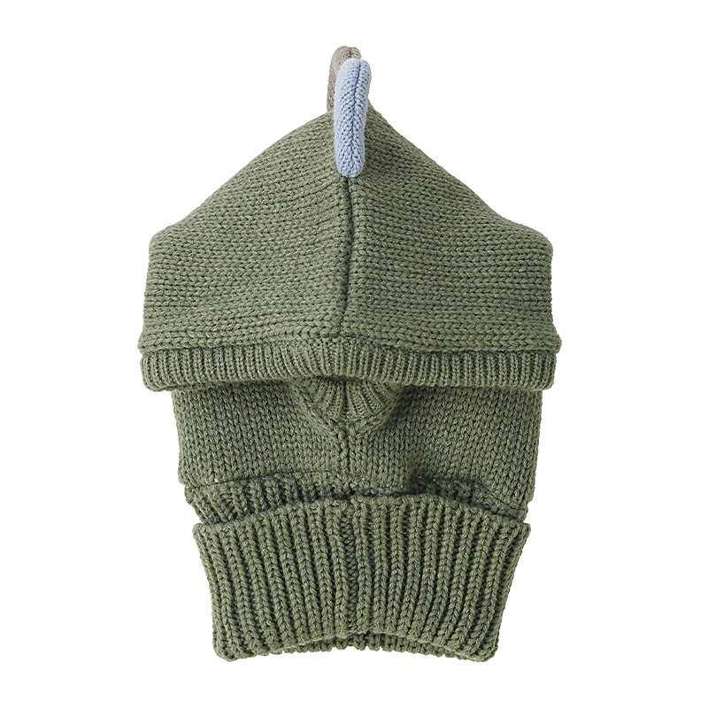 キッズ バラクラバ ニット帽子 キャップ フード 帽子 耳付き 男の子 女の子 子供用 帽子 (52-54cm)【GrinLab グリンラボ】 マイクロファイバーフリース アニマル 動物 クマ 熊 ウサギ うさぎ 恐竜 ダイナソー 暖かい 防寒 保温 キャップ ボーイズ ガールズ 暖かい 雪遊び