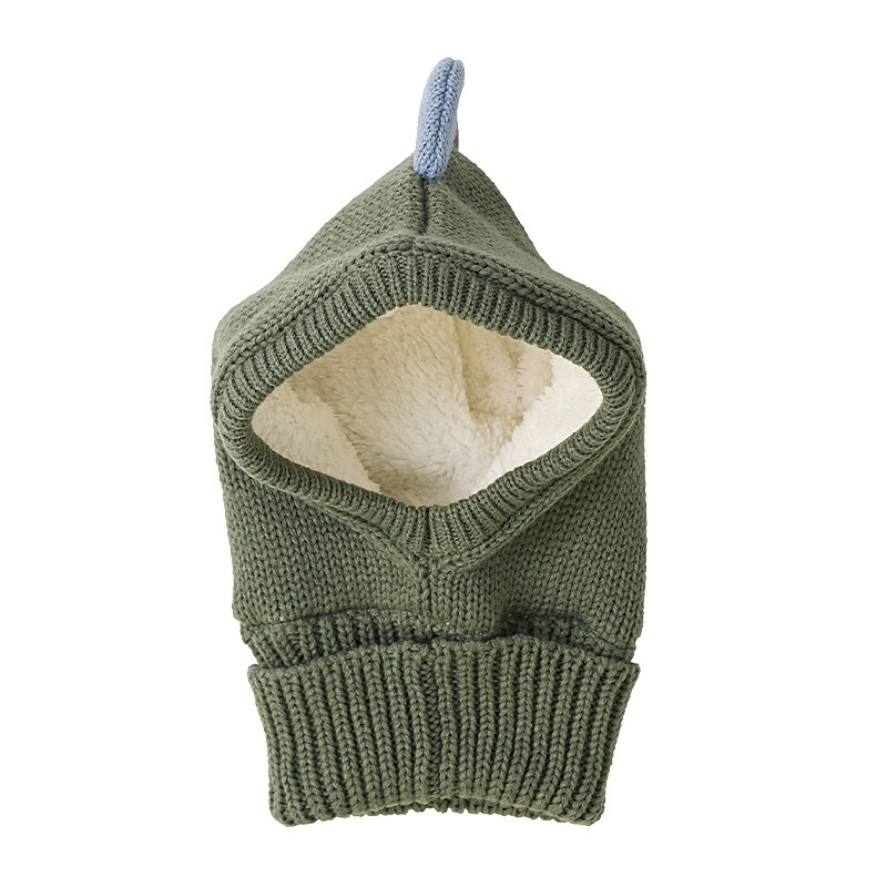 キッズ バラクラバ ニット帽子 キャップ フード 帽子 耳付き 男の子 女の子 子供用 帽子 (52-54cm)【GrinLab グリンラボ】 マイクロファイバーフリース アニマル 動物 クマ 熊 ウサギ うさぎ 恐竜 ダイナソー 暖かい 防寒 保温 キャップ ボーイズ ガールズ 暖かい 雪遊び