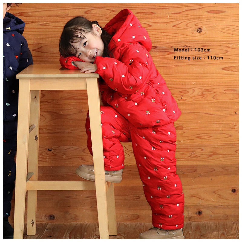キッズ ベビー 中綿パンツ 刺繍 男の子 女の子 スノーパンツ ウォームパンツ【GrinLab グリンラボ】 アニマル 動物 チェリー ハート 総柄 防寒 防風 雪除け 保温 雪よけ ボトムス スキーパンツ 長ズボン スノーウェア スキーウェア 雪遊び 外遊び 80 90 95 100 110 120 130