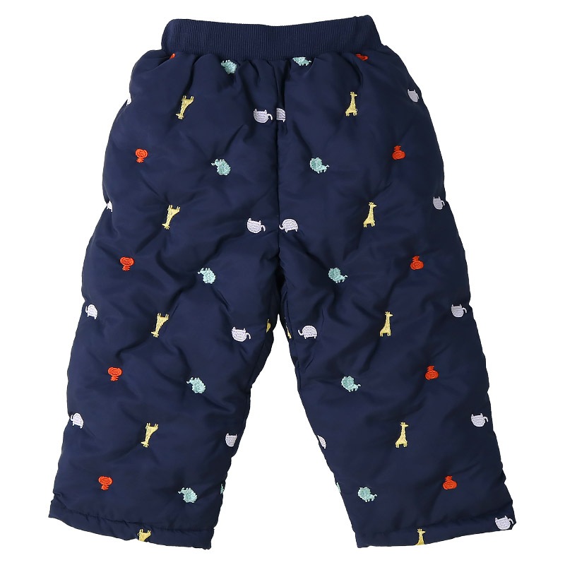 キッズ ベビー 中綿パンツ 刺繍 男の子 女の子 スノーパンツ ウォームパンツ【GrinLab グリンラボ】 アニマル 動物 チェリー ハート 総柄 防寒 防風 雪除け 保温 雪よけ ボトムス スキーパンツ 長ズボン スノーウェア スキーウェア 雪遊び 外遊び 80 90 95 100 110 120 130