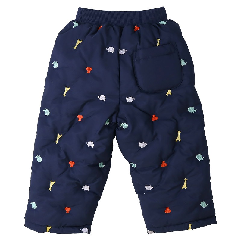 キッズ ベビー 中綿パンツ 刺繍 男の子 女の子 スノーパンツ ウォームパンツ【GrinLab グリンラボ】 アニマル 動物 チェリー ハート 総柄 防寒 防風 雪除け 保温 雪よけ ボトムス スキーパンツ 長ズボン スノーウェア スキーウェア 雪遊び 外遊び 80 90 95 100 110 120 130