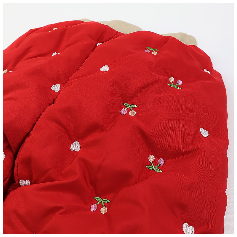 キッズ ベビー 中綿パンツ 刺繍 男の子 女の子 スノーパンツ ウォームパンツ【GrinLab グリンラボ】 アニマル 動物 チェリー ハート 総柄 防寒 防風 雪除け 保温 雪よけ ボトムス スキーパンツ 長ズボン スノーウェア スキーウェア 雪遊び 外遊び 80 90 95 100 110 120 130