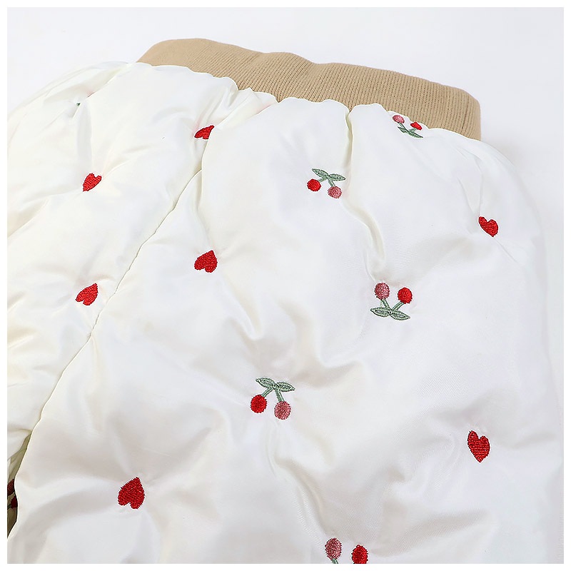 キッズ ベビー 中綿パンツ 刺繍 男の子 女の子 スノーパンツ ウォームパンツ【GrinLab グリンラボ】 アニマル 動物 チェリー ハート 総柄 防寒 防風 雪除け 保温 雪よけ ボトムス スキーパンツ 長ズボン スノーウェア スキーウェア 雪遊び 外遊び 80 90 95 100 110 120 130