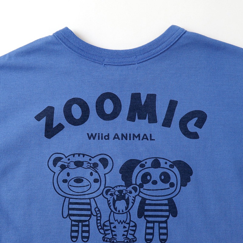 アニマルアップリケ刺繍レイヤード風Tシャツ【ZOOMICズーミック】