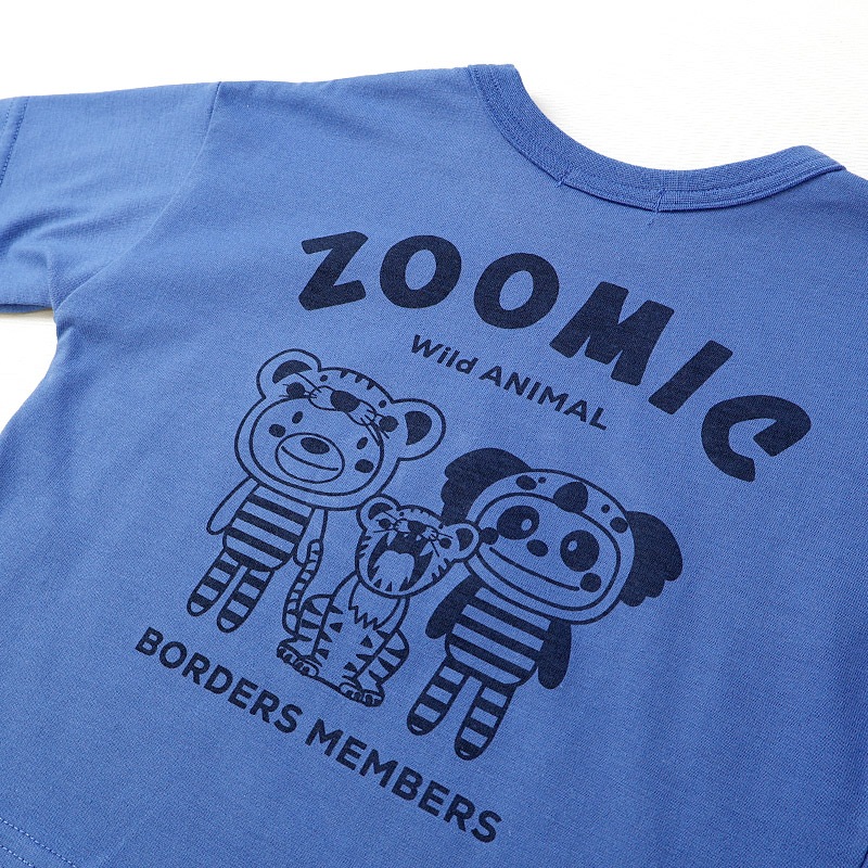 アニマルアップリケ刺繍レイヤード風Tシャツ【ZOOMICズーミック】
