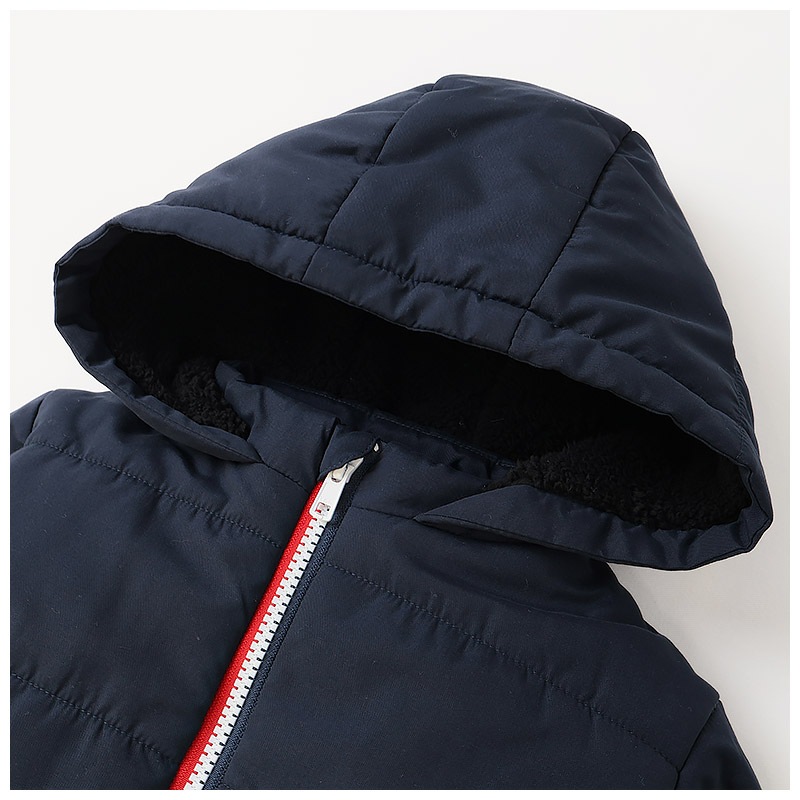 キッズ ベビー ジャケット 中綿入り 撥水加工 フード付き 男の子 女の子 ポケット付き 【GrinLab グリンラボ】 中綿ジャケット 中綿アウター カラーファスナー 中わた入り 軽量 洗える アウトドア 保温 防寒 防寒着 冬服 暖かい 軽い 通園 通学 80 90 95 100 110 120 130