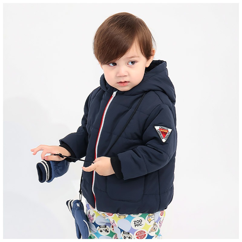 キッズ ベビー ジャケット 中綿入り 撥水加工 フード付き 男の子 女の子 ポケット付き 【GrinLab グリンラボ】 中綿ジャケット 中綿アウター カラーファスナー 中わた入り 軽量 洗える アウトドア 保温 防寒 防寒着 冬服 暖かい 軽い 通園 通学 80 90 95 100 110 120 130