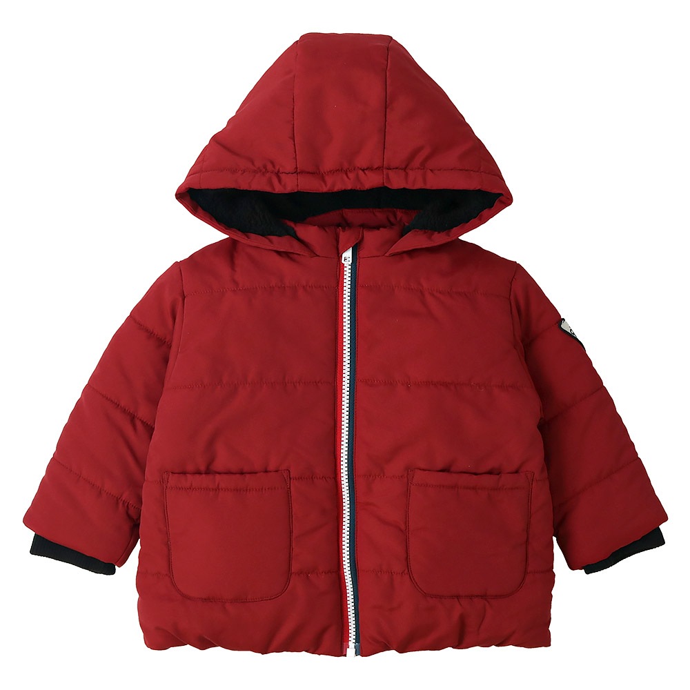 キッズ ベビー ジャケット 中綿入り 撥水加工 フード付き 男の子 女の子 ポケット付き 【GrinLab グリンラボ】 中綿ジャケット 中綿アウター カラーファスナー 中わた入り 軽量 洗える アウトドア 保温 防寒 防寒着 冬服 暖かい 軽い 通園 通学 80 90 95 100 110 120 130