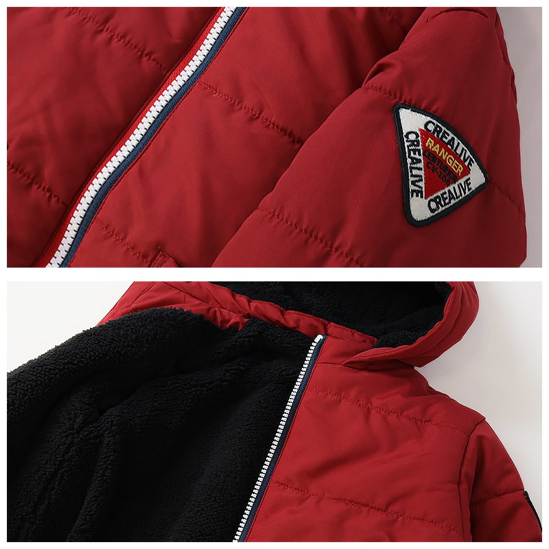 キッズ ベビー ジャケット 中綿入り 撥水加工 フード付き 男の子 女の子 ポケット付き 【GrinLab グリンラボ】 中綿ジャケット 中綿アウター カラーファスナー 中わた入り 軽量 洗える アウトドア 保温 防寒 防寒着 冬服 暖かい 軽い 通園 通学 80 90 95 100 110 120 130