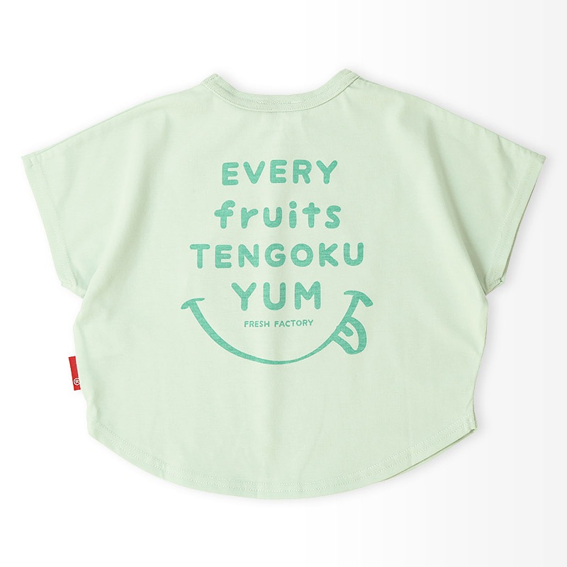 スイカ/パインのめくれるフルーツTシャツ【フルーツ天国】｜80-130cm