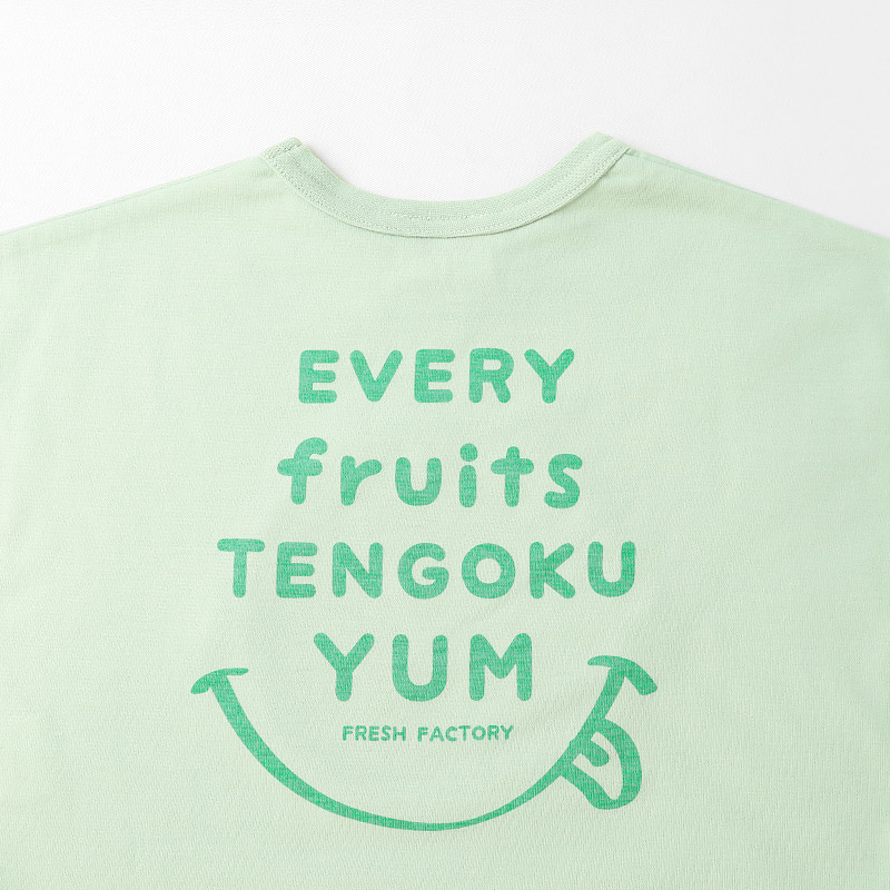 スイカ/パインのめくれるフルーツTシャツ【フルーツ天国】｜80-130cm