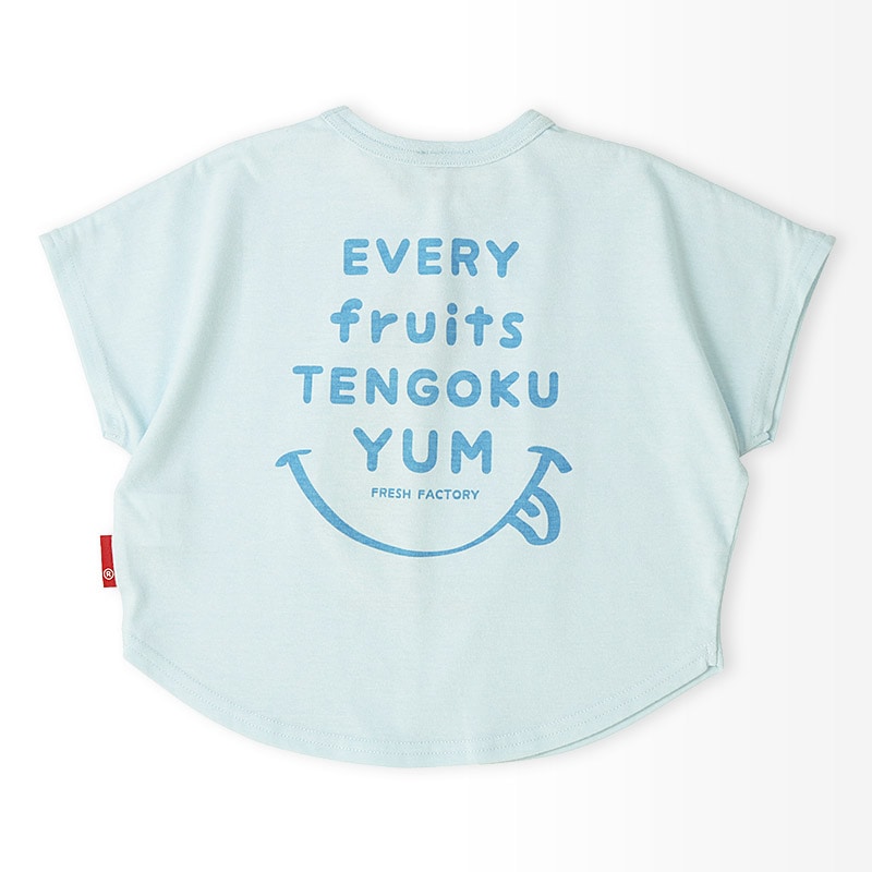 スイカ/パインのめくれるフルーツTシャツ【フルーツ天国】｜80-130cm