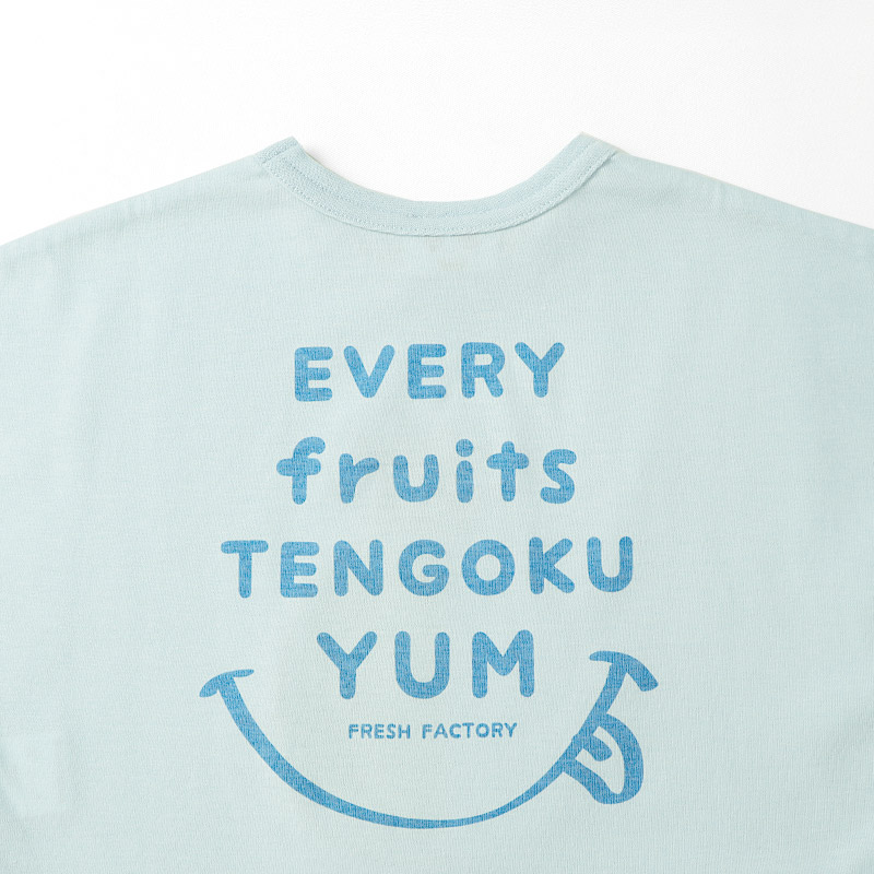 スイカ/パインのめくれるフルーツTシャツ【フルーツ天国】｜80-130cm