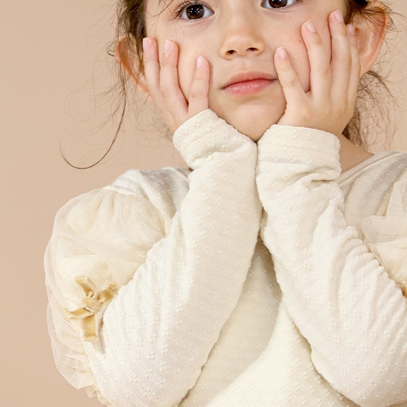 チュールパフスリーブトップス【Uzulandウズランド】