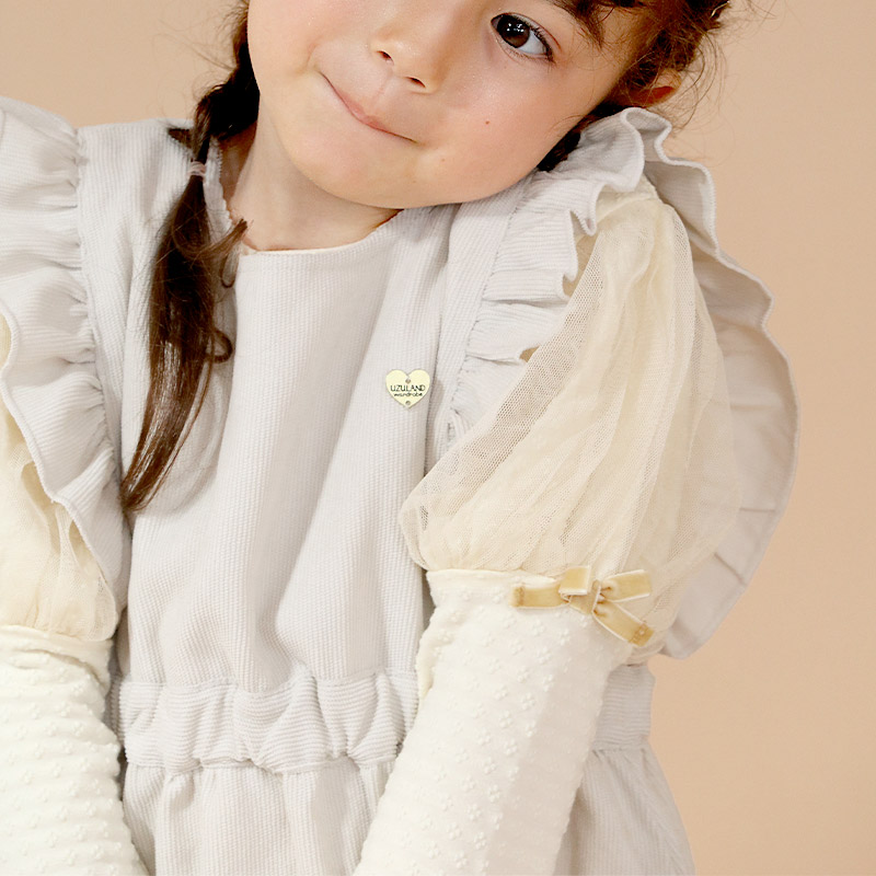 チュールパフスリーブトップス【Uzulandウズランド】