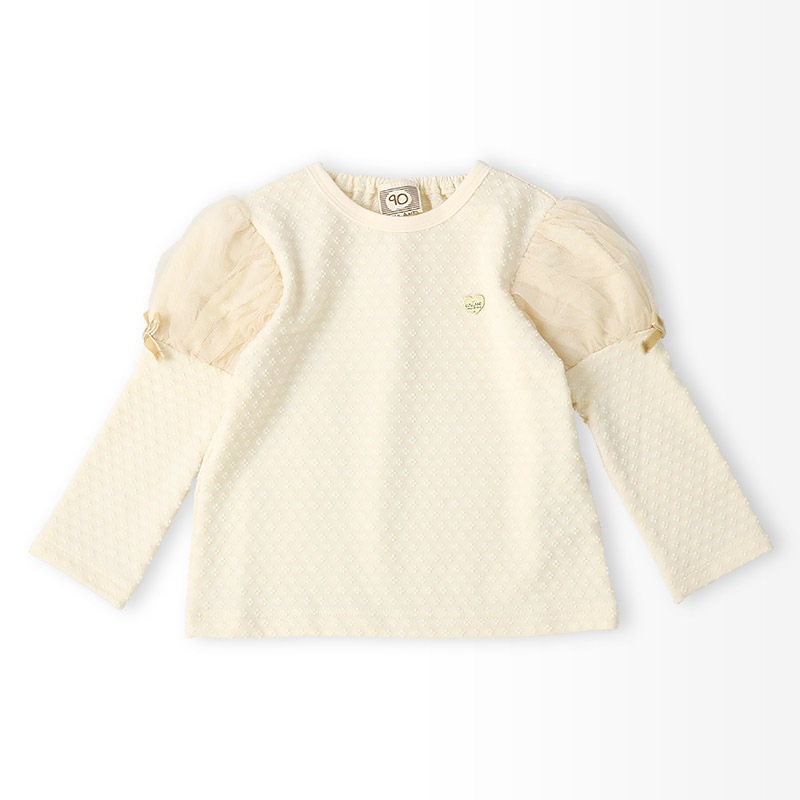 チュールパフスリーブトップス【Uzulandウズランド】