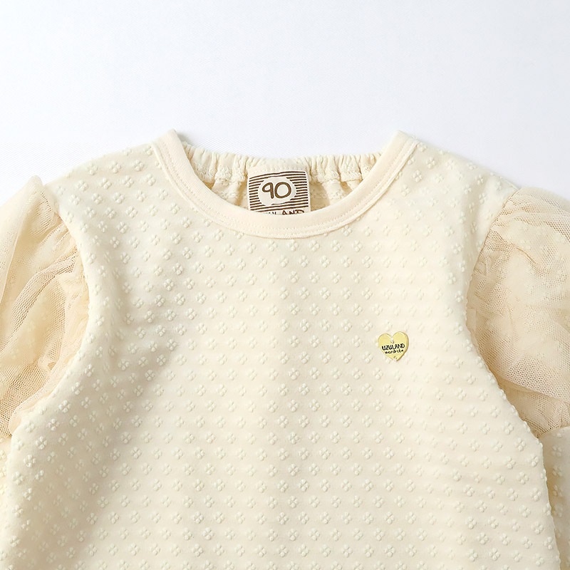 チュールパフスリーブトップス【Uzulandウズランド】