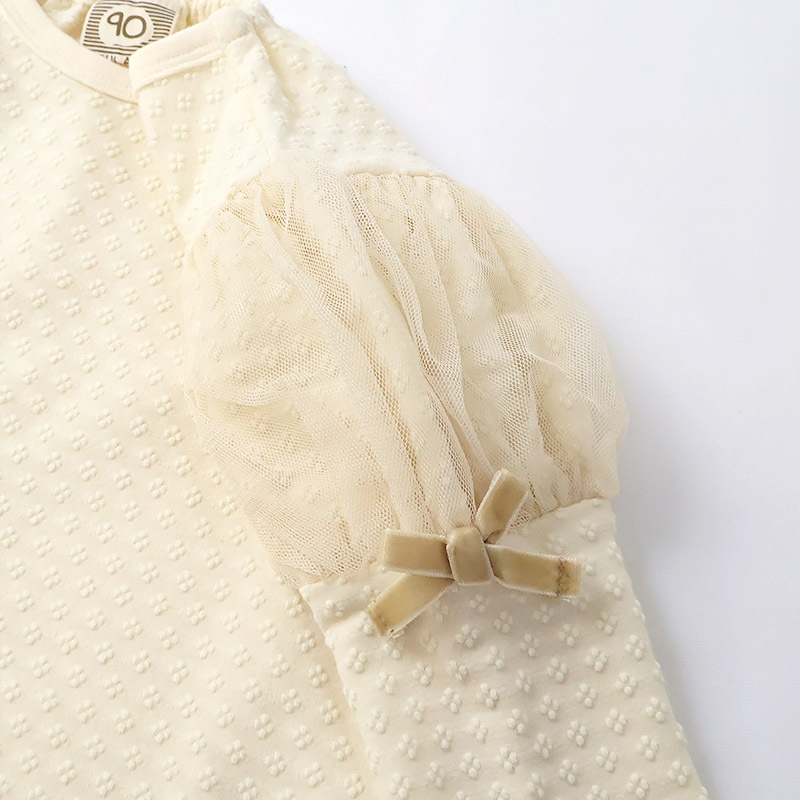 チュールパフスリーブトップス【Uzulandウズランド】