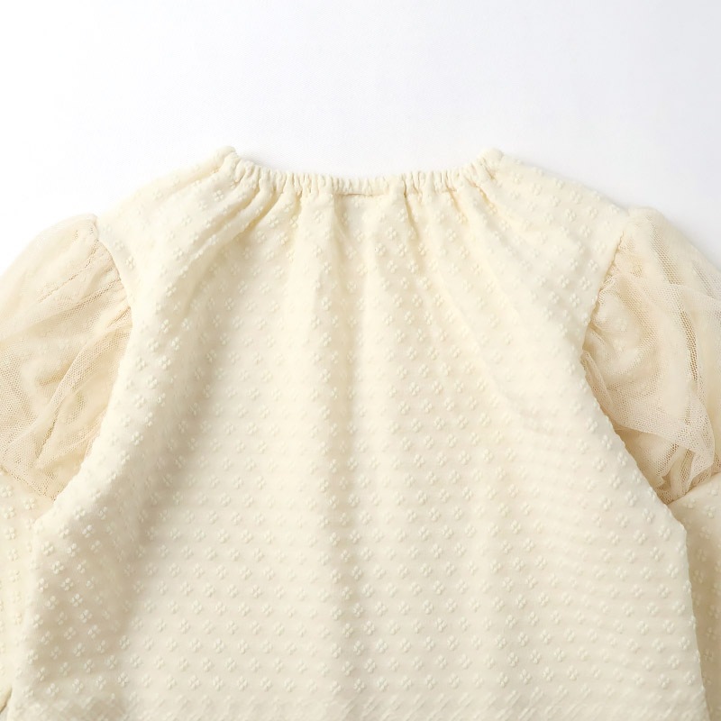 チュールパフスリーブトップス【Uzulandウズランド】