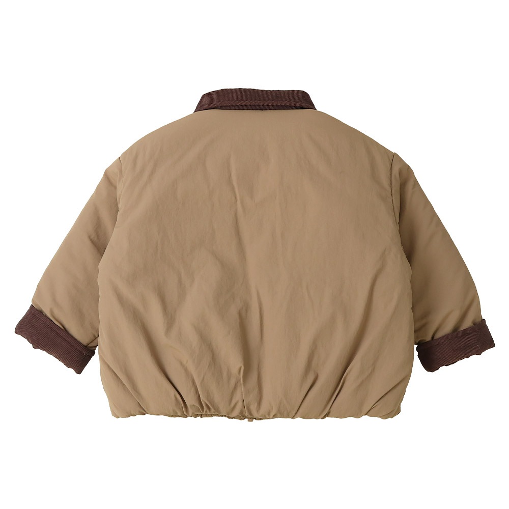 キッズ ベビー ジャケット 中綿入り 撥水加工 コーデュロイ襟 男の子 女の子 ポケット付き 【GrinLab グリンラボ】 中綿ジャケット 中綿アウター ブルゾン 衿付き 中わた入り 軽量 洗える アウトドア 保温 防寒 防寒着 冬服 暖かい 軽い 通園 通学 80 90 95 100 110 120 130