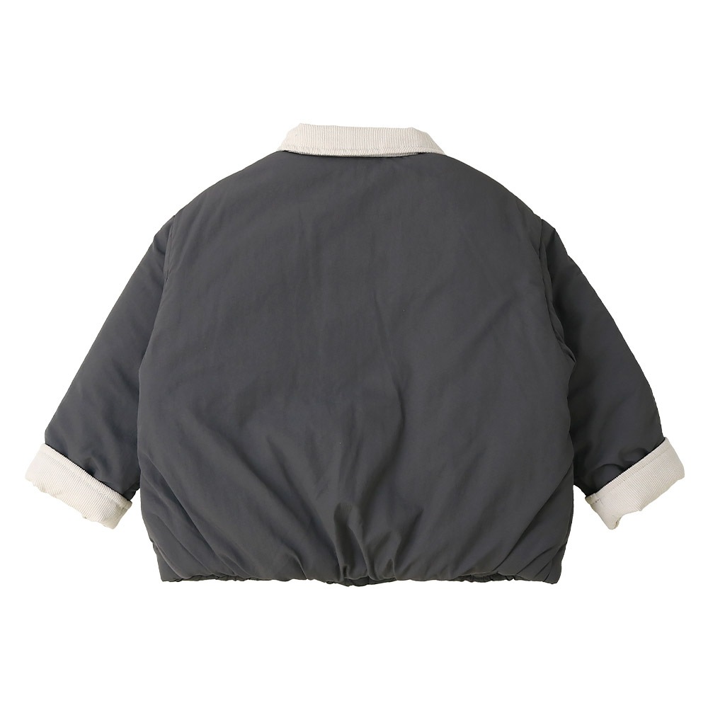 キッズ ベビー ジャケット 中綿入り 撥水加工 コーデュロイ襟 男の子 女の子 ポケット付き 【GrinLab グリンラボ】 中綿ジャケット 中綿アウター ブルゾン 衿付き 中わた入り 軽量 洗える アウトドア 保温 防寒 防寒着 冬服 暖かい 軽い 通園 通学 80 90 95 100 110 120 130