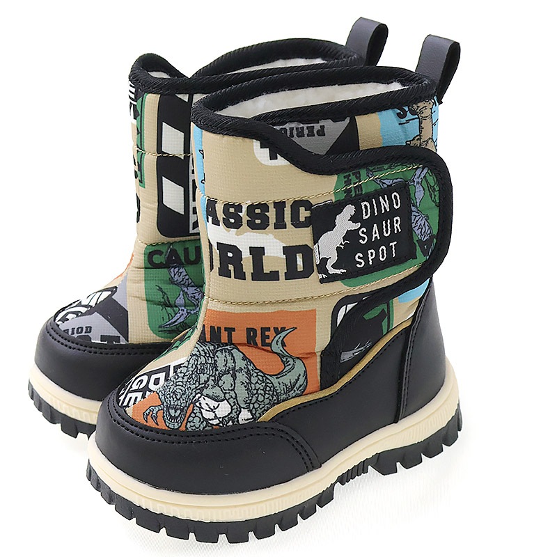 キッズ スノーブーツ 撥水加工 内ボア 長靴 男の子 女の子 【UZULAND GrinLab】 ベビー スノーシューズ 滑り止め レインブーツ チェック 苺 いちご ユニコーン 恐竜 ダイナソー 12 13 14 15 16 雪除け 防寒 保温 通園 通学 雪遊び 外遊び アウトドア 冬
