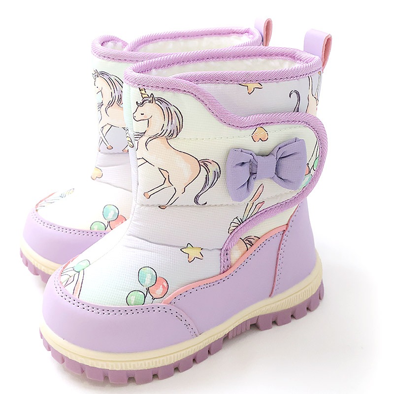 キッズ スノーブーツ 撥水加工 内ボア 長靴 男の子 女の子 【UZULAND GrinLab】 ベビー スノーシューズ 滑り止め レインブーツ チェック 苺 いちご ユニコーン 恐竜 ダイナソー 12 13 14 15 16 雪除け 防寒 保温 通園 通学 雪遊び 外遊び アウトドア 冬