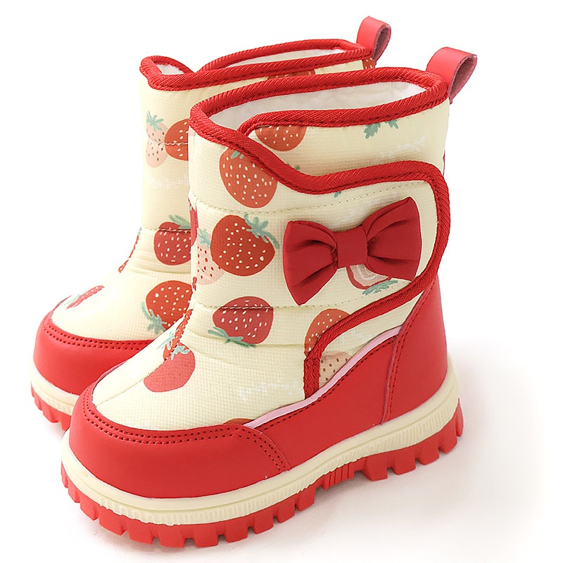 キッズ スノーブーツ 撥水加工 内ボア 長靴 男の子 女の子 【UZULAND GrinLab】 ベビー スノーシューズ 滑り止め レインブーツ チェック 苺 いちご ユニコーン 恐竜 ダイナソー 12 13 14 15 16 雪除け 防寒 保温 通園 通学 雪遊び 外遊び アウトドア 冬