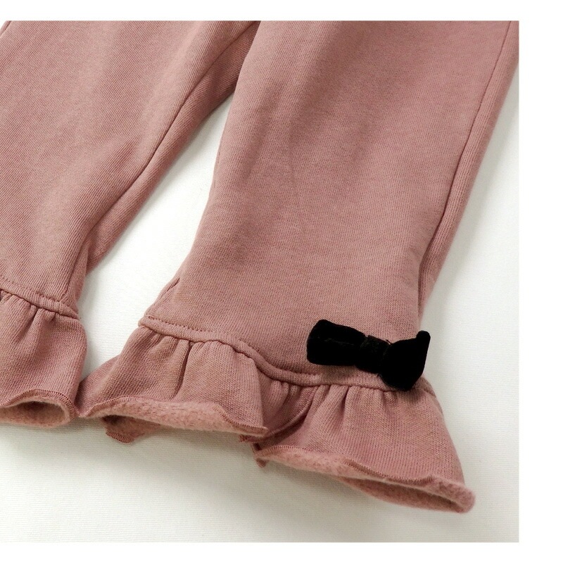 子供服 ボトムス 綿100％ 裏起毛 デザイン ロング パンツ(80-130cm)【GrinLab】 子供服 ロングパンツ 長ズボン キッズ ベビー 女児 デイリーコーデ 80cm 90cm 95cm 100cm 110cm 120cm 130cmポイント消化