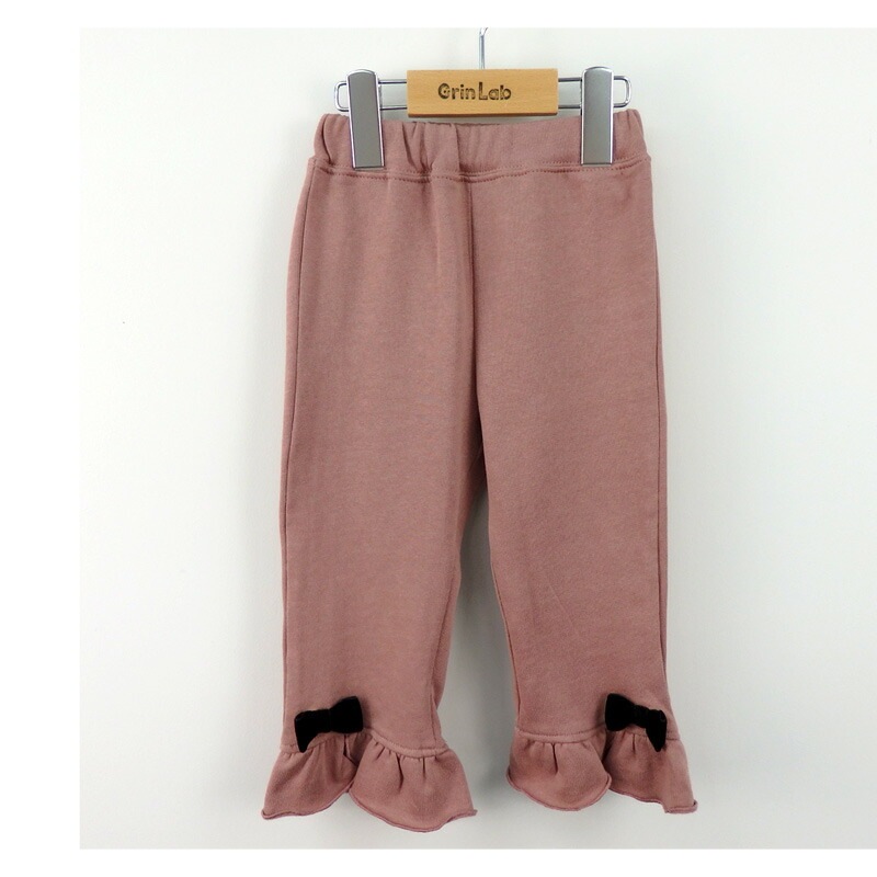 子供服 ボトムス 綿100％ 裏起毛 デザイン ロング パンツ(80-130cm)【GrinLab】 子供服 ロングパンツ 長ズボン キッズ ベビー 女児 デイリーコーデ 80cm 90cm 95cm 100cm 110cm 120cm 130cmポイント消化