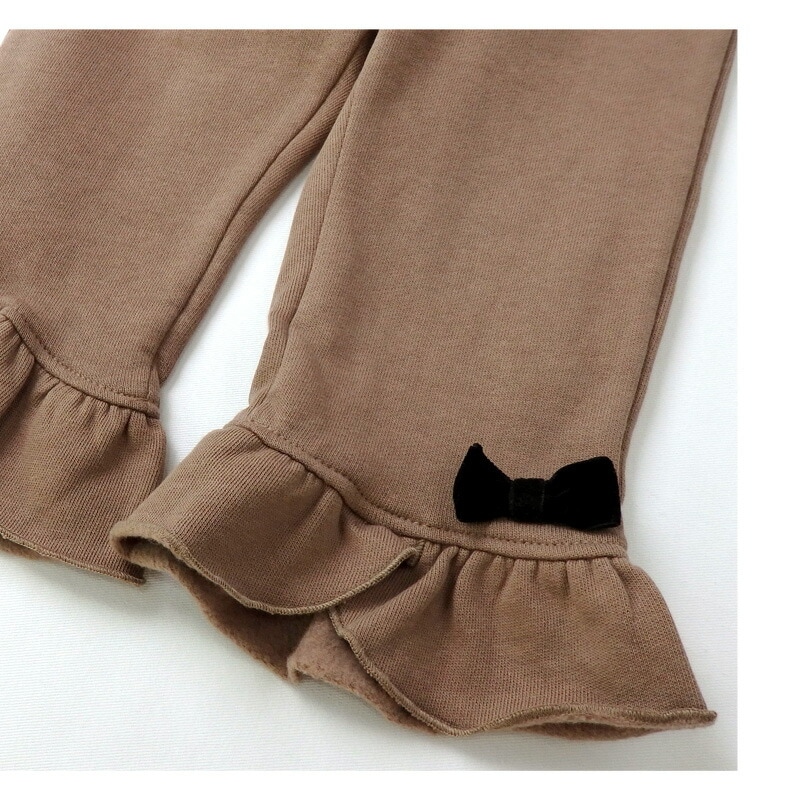 子供服 ボトムス 綿100％ 裏起毛 デザイン ロング パンツ(80-130cm)【GrinLab】 子供服 ロングパンツ 長ズボン キッズ ベビー 女児 デイリーコーデ 80cm 90cm 95cm 100cm 110cm 120cm 130cmポイント消化