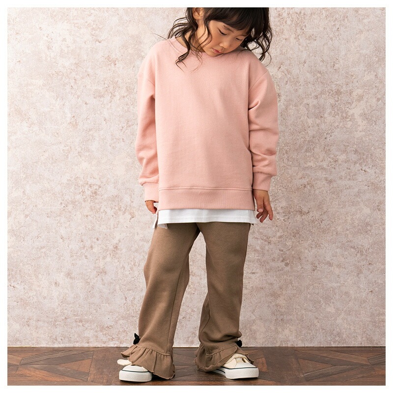 子供服 ボトムス 綿100％ 裏起毛 デザイン ロング パンツ(80-130cm)【GrinLab】 子供服 ロングパンツ 長ズボン キッズ ベビー 女児 デイリーコーデ 80cm 90cm 95cm 100cm 110cm 120cm 130cmポイント消化