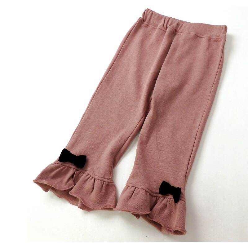 子供服 ボトムス 綿100％ 裏起毛 デザイン ロング パンツ(80-130cm)【GrinLab】 子供服 ロングパンツ 長ズボン キッズ ベビー 女児 デイリーコーデ 80cm 90cm 95cm 100cm 110cm 120cm 130cmポイント消化