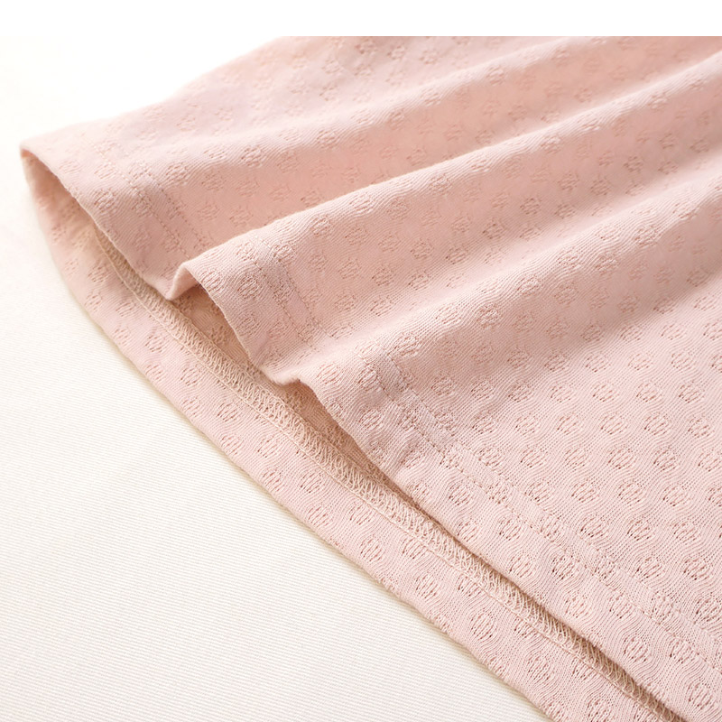 ガールズ ロンT 花柄 レース 切替 長袖 Tシャツ トップス チャーム付き 女の子 キッズ ベビー ( 80-130cm )【 UZULAND ウズランド 】 チュニック ブラウス 重ね着風 ジャカード くすみカラー カットソー ピンク アイボリー 秋物 80cm 90cm 95cm 100cm 110cm 120cm 130cm