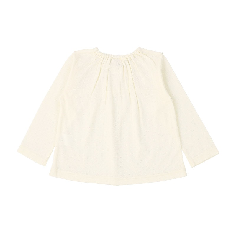 ガールズ ロンT 花柄 レース 切替 長袖 Tシャツ トップス