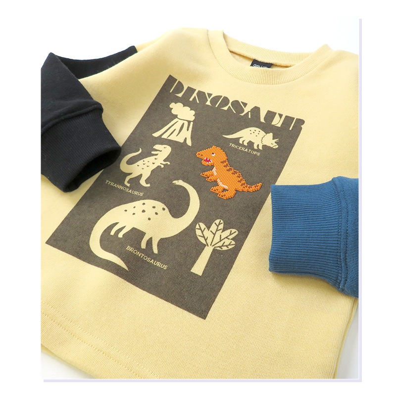 キッズ トレーナー 裏起毛 男の子 恐竜 子供服 長袖 トップス ( 80-130cm )【 GrinLab グリンラボ 】 ボーイズ ダイナソー 冬服 スウェット ベビー服 80 90 95 100 110 120 130 