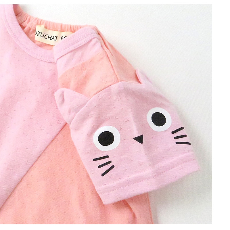 子供服 トップス ウズチャット 夏 デザイン 切替 半袖 Tシャツ